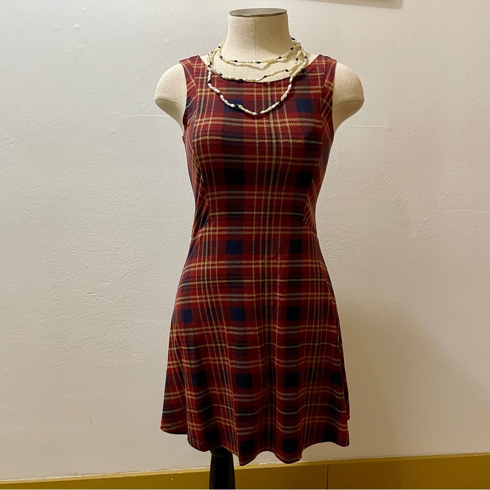 Element Red Plaid Sleeveless Mini Dress NWOT Size: Small